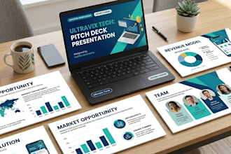 design a professional pitch deck presentation