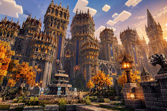 minecraft builder, build minecraft castle, spawn map, house, villages