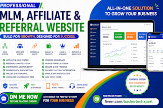 do website for affiliate, mlm, network marketing, referral, invite, subscription