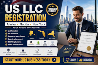 register llc in alaska florida new york for us and non us residents