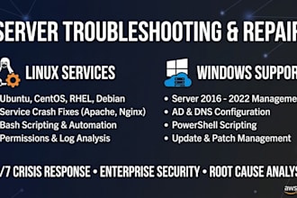 fix linux server errors and troubleshoot windows server issues
