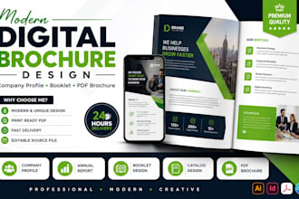 design digital brochure, company profile, booklet and PDF brochure