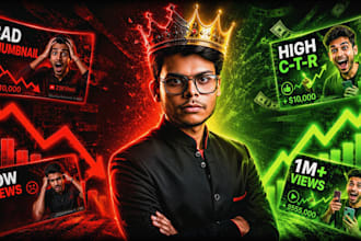 design professional high CTR youtube thumbnails