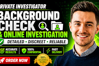 be your private investigation for background check and online investigation