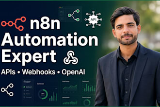 build n8n automation with apis, webhooks and openai