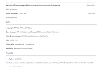 create ats friendly resume and CV