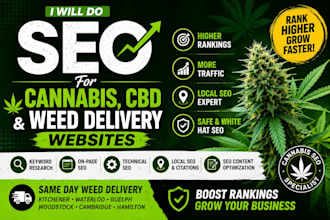 do SEO for cannabis, cbd, and weed delivery websites