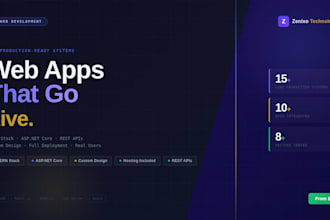 business web application using mern stack or aspnet