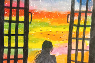 paint bangladeshi village watercolor landscape art