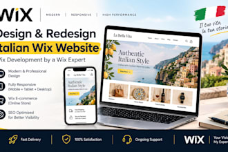 design redesign italian wix optimized website wix website development wix expert