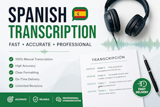 transcribe spanish audio and video