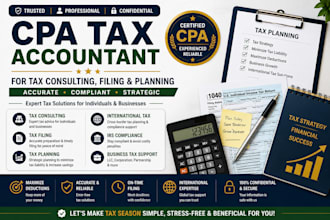 be your CPA tax accountant for tax consulting, filing and planning