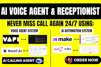 build ai voice agent ai receptionist using vapi retell ai agent n8n ghl twilio