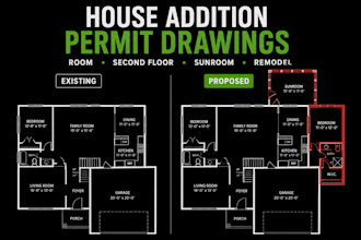house addition remodel building city permit drawings 2d floor plan autocad