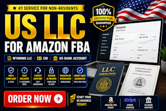 register a US llc for amazon fba stripe and US business banking