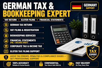 handle german annual financial statement, annual vat, tax return steuerberater