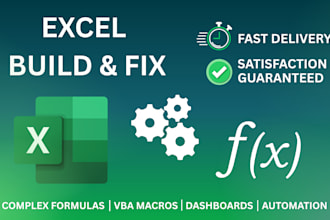 build or fix excel spreadsheets