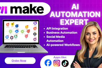 create a full ai automation for business and social media