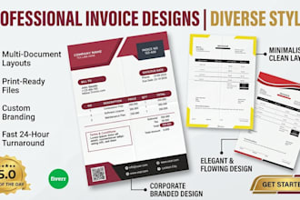 create professional invoice and letterhead design for your business