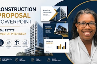 construction proposal powerpoint, real estate investor pitch deck