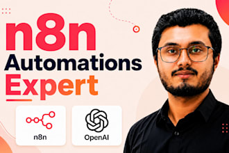 build n8n workflow automation, ai workflow, ai agent and shopify automation