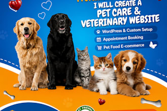 create a pet care or veterinary website