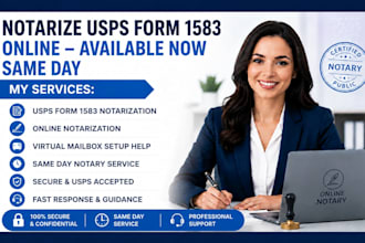 notarize usps form 1583 online available now same day