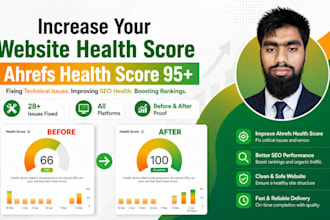 audit and fix all technical SEO errors to achieve 95 plus ahrefs health score