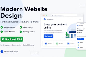 design a modern website for your small business