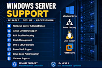 provide windows server and active directory support