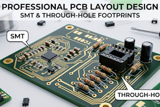 design smt and through hole footprints for pcb layout