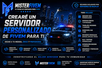 crearé un servidor personalizado de fivem para ti