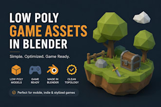 create low poly game assets in blender