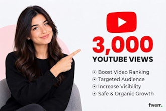 grow your 3,000 youtube views