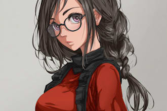 do a anime character art