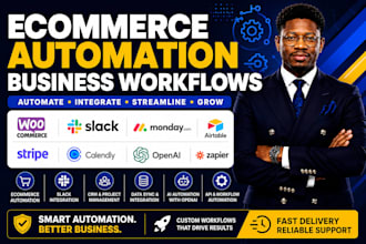 woocommerce slack integration monday airtable stripe calendly openai automation