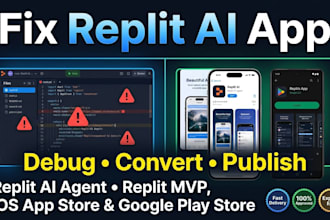 fix replit ai app replit agent mvp publish to ios app store google play store