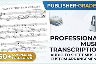 professionally transcribe audio to sheet music