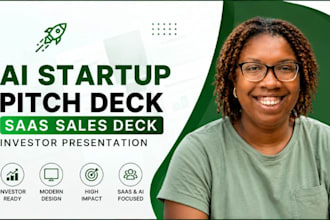 ai startup pitch deck, saas sales deck, investor presentation