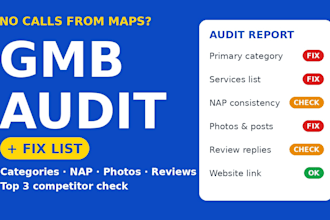 do a google business profile audit and gmb optimization report