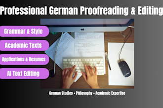 proofread and improve your german texts professionally