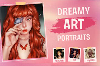 draw a stylized portrait in my art style