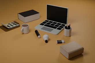 create high quality stylized low poly 3d models and props