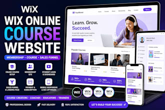 wix online course website gohighlevel podia migration kajabi sale funnel website