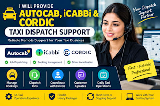 provide autocab icabbi and cordic taxi dispatch support