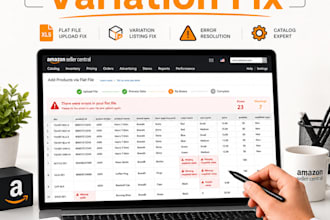fix amazon flat file and variation listing issues