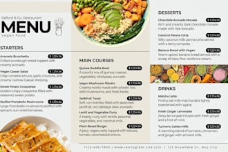 design modern menu restaurant menu digital menu