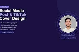 design social media posts and tiktok covers using canva