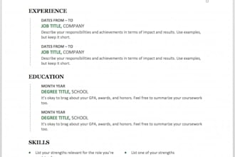 professionally rewrite your resume to land more interview