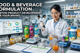 develop a professional food and beverage product formulation for your brand